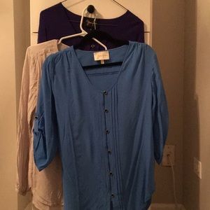 Three of the same Yumi Kim silk tops